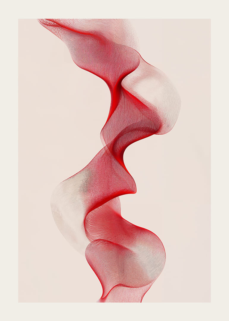 Mjuka röda och vita linjer skapar en flytande rörelse-12