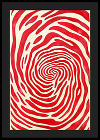 Djärva röda linjer skapar ett hypnotiskt spiralformigt mönster-4