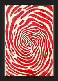 Bold red lines create a hypnotic spiral pattern-5