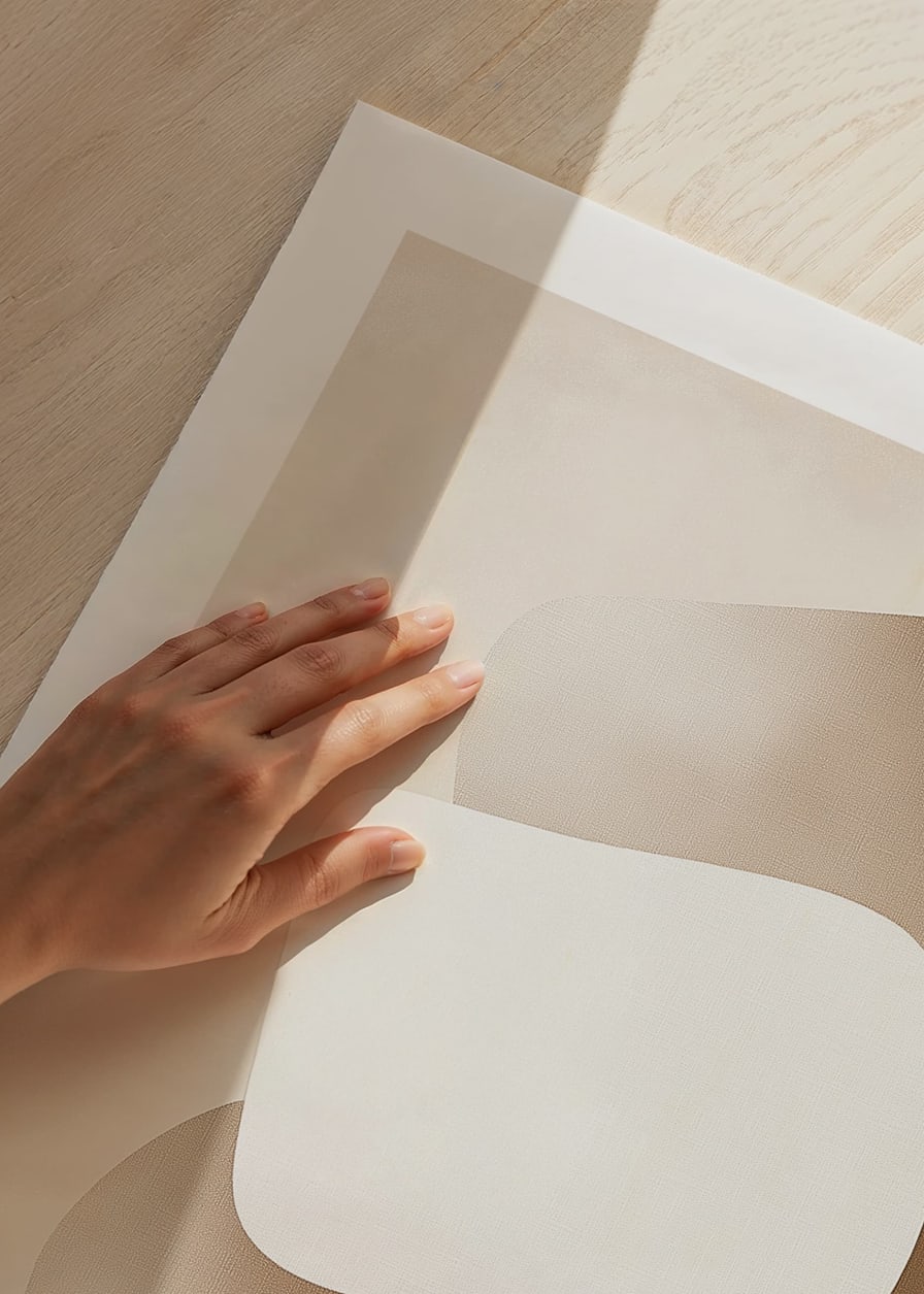 Soft shapes in earthy tones create a calm atmosphere-12
