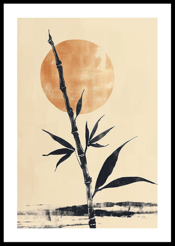 Poster Zen Bamboo Sunrise