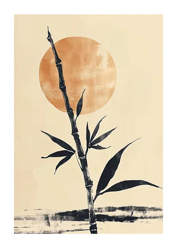 Poster Zen Bamboo Sunrise