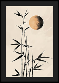 Bamboo under a mysterious moon creates a harmonious atmosphere-4