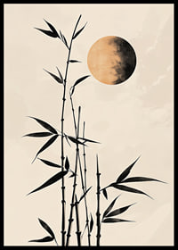 Bamboo under a mysterious moon creates a harmonious atmosphere-6