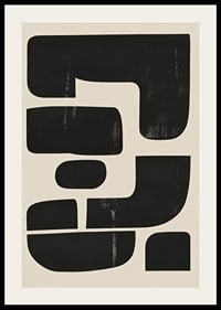 Las formas en blanco y negro crean un equilibrio armonioso y una elegancia moderna.-2