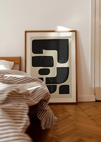 Las formas en blanco y negro crean un equilibrio armonioso y una elegancia moderna.-8