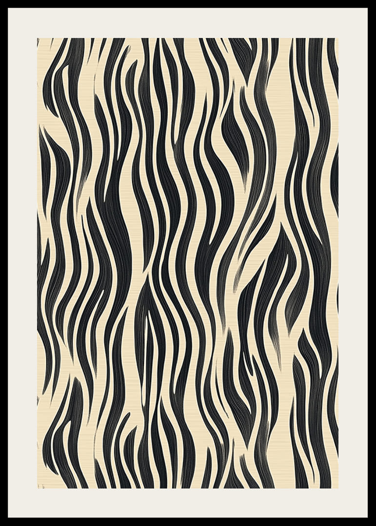 Czarne paski na kremowym tle tworzą odważną, egzotyczną atmosferę-12