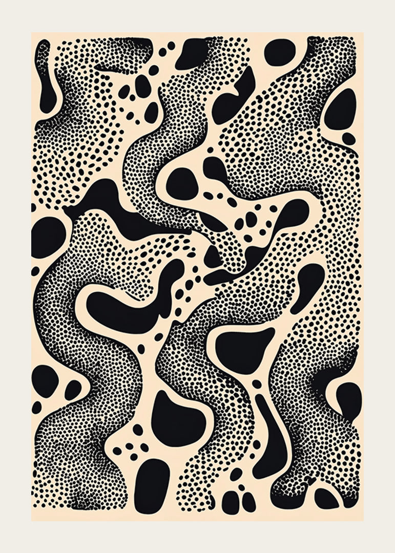 Black and white patterns create a hypnotic dance of dots and shapes-12
