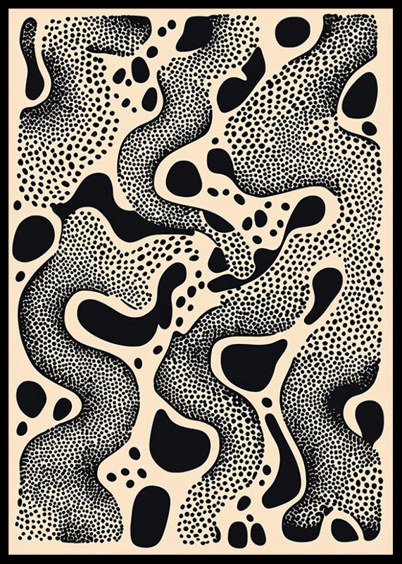 Black and white patterns create a hypnotic dance of dots and shapes-12