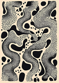 Black and white patterns create a hypnotic dance of dots and shapes-7