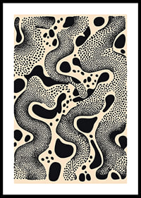 Black and white patterns create a hypnotic dance of dots and shapes-0