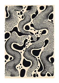 Black and white patterns create a hypnotic dance of dots and shapes-1