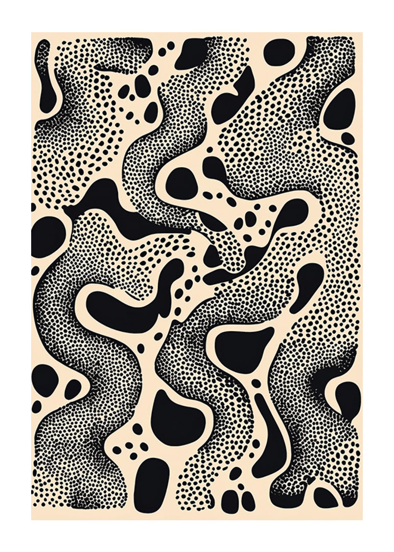 Black and white patterns create a hypnotic dance of dots and shapes-12