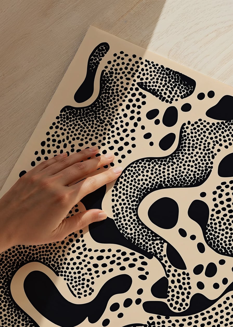 Black and white patterns create a hypnotic dance of dots and shapes-12