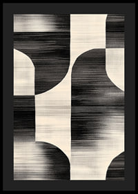 Black and white lines create a harmonious, abstract design-4