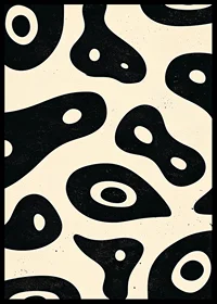 Black and white shapes in an organic, flowing style on the poster-6