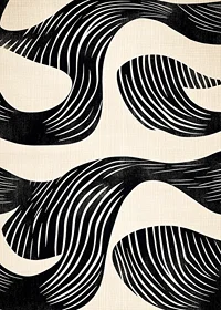 Black and white lines create hypnotic patterns in this artistic poster-7