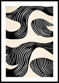Black and white lines create hypnotic patterns in this artistic poster-0