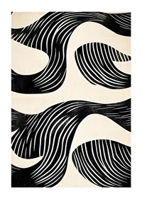 Black and white lines create hypnotic patterns in this artistic poster-1