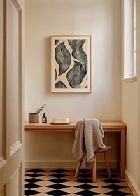 Organic lines flow gracefully over muted background-8