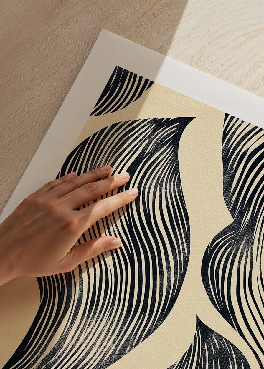 Organic lines flow gracefully over muted background-12