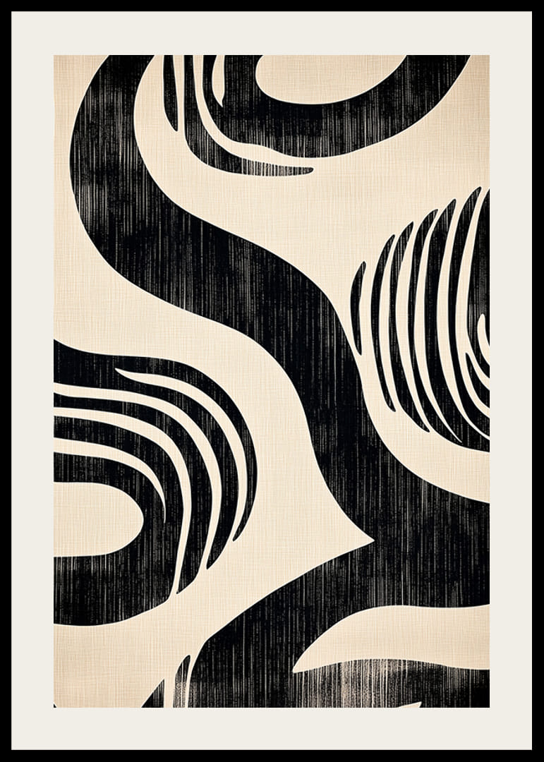 Liniile negre de măturat creează un model armonios-12