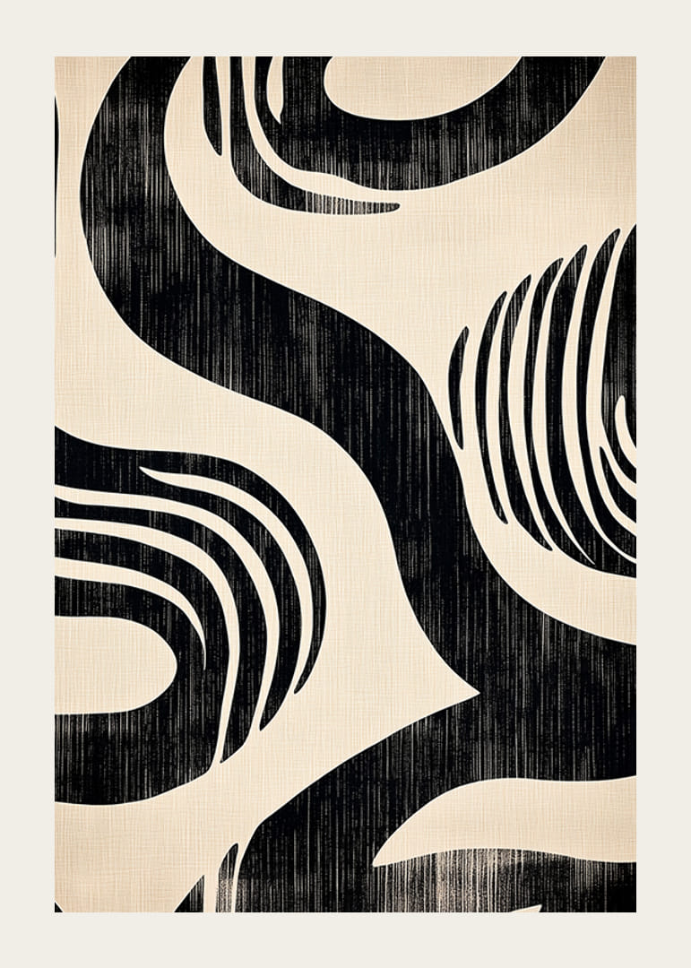 Liniile negre de măturat creează un model armonios-12