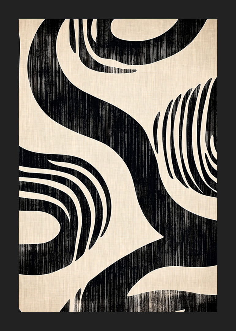 Liniile negre de măturat creează un model armonios-12