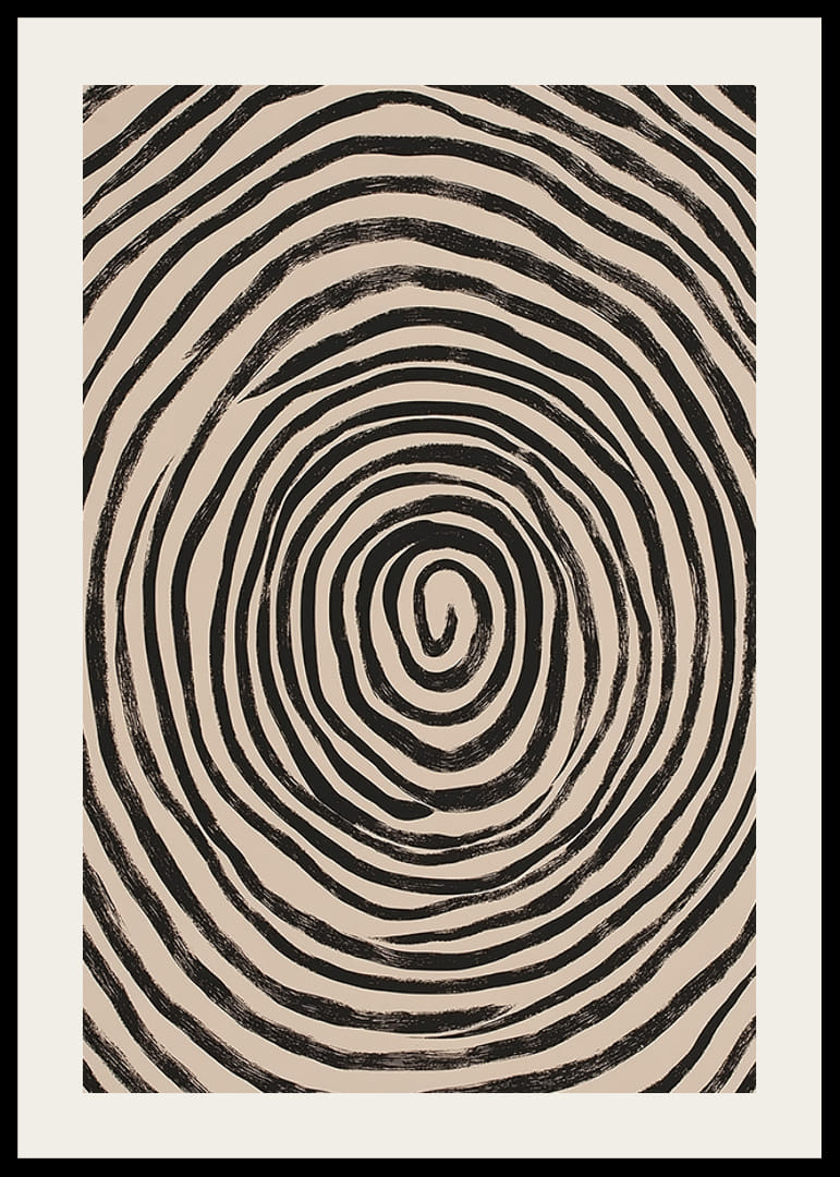 Les cercles noirs et blancs créent une abstraction visuelle hypnotique-12