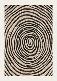 Les cercles noirs et blancs créent une abstraction visuelle hypnotique-3