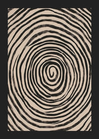 Les cercles noirs et blancs créent une abstraction visuelle hypnotique-5