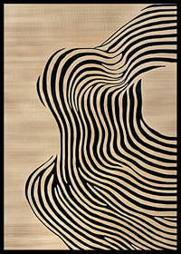 Black lines flow over beige background, creating movement-6