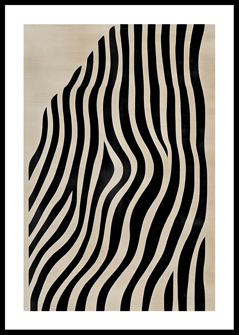 Svarta linjers vågor genom beige bakgrund skapar modern elegans-12