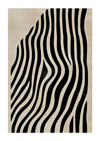 Svarta linjers vågor genom beige bakgrund skapar modern elegans-1