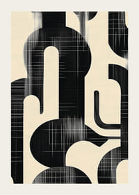 Stilig abstraksjon som kombinerer form og kontrast-3