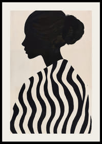 Elegants siluets pret virpuļojošu rakstu rada dziļumu un noslēpumainību-2