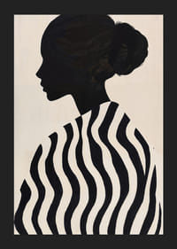 Elegants siluets pret virpuļojošu rakstu rada dziļumu un noslēpumainību-5