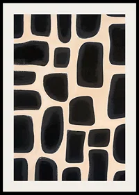 Black shapes arranged on a light background give a stylish elegance-2