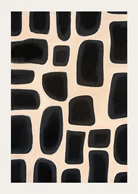 Black shapes arranged on a light background give a stylish elegance-3