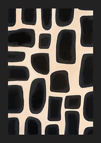 Black shapes arranged on a light background give a stylish elegance-5