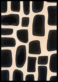 Black shapes arranged on a light background give a stylish elegance-6