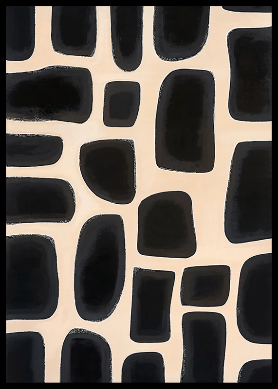 Black shapes arranged on a light background give a stylish elegance-12