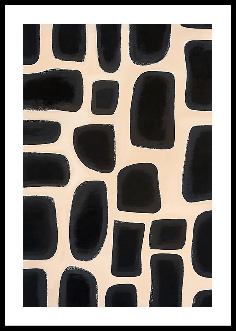 Black shapes arranged on a light background give a stylish elegance-12