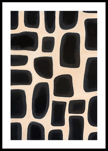 Poster Black Pebble Path