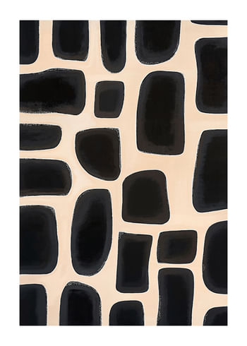 Poster Black Pebble Path