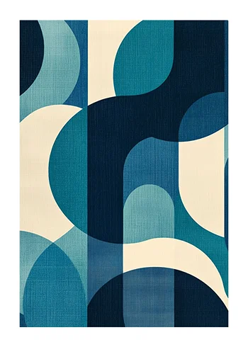 Poster Blue Abstraction