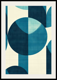 Stilvolle Kreise in harmonischer Symmetrie und tiefen Blautönen-2