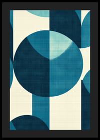 Stilvolle Kreise in harmonischer Symmetrie und tiefen Blautönen-4