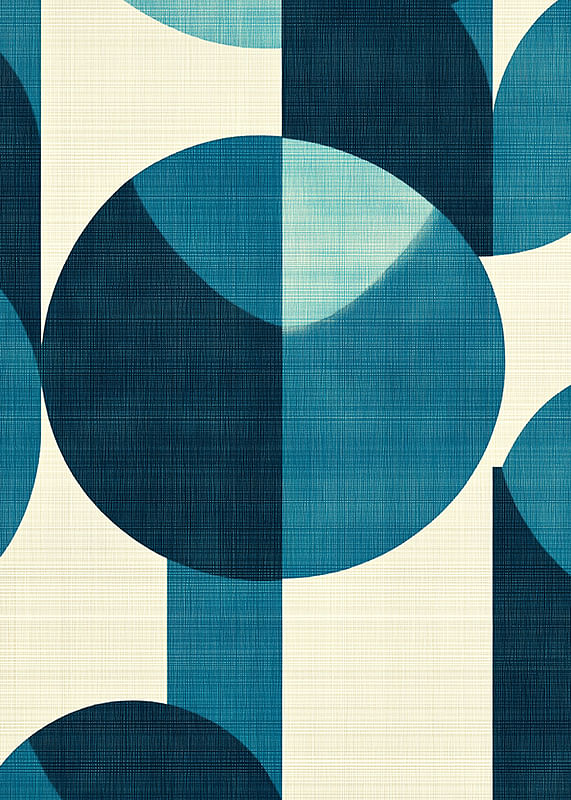 Stylish circles in harmonious symmetry and deep blue tones-12