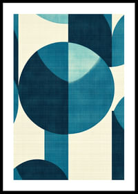 Stylish circles in harmonious symmetry and deep blue tones-0